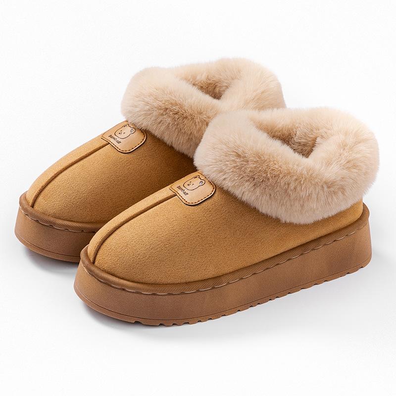 Cotton Slippers Root Bag Autumn and Winter Indoor Home Dormitory Thickened Plush Warm and Wear-resistant Couple Shoes