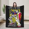 Mobile Suit Gundam Flannel Blankets  Soft Throw Blanket for Outdoor Travel Novelty Bedspread Sofa Bed Cover
