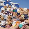 Rabbit Doll 1/12 Micro Dollhouse Reindeer Sheep Elephant Squirrel Family Kitchen Toy Miniature Furniture Set Girl Toy Gift