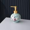 American Painted Flower Ceramic Lotion Bottle Gold Press Soap Dispenser Household Shampoo Water Bottling Bathroom Accessories