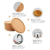 Aninako Cork Coasters, Pack of 12, Wooden Round Coasters, 100mm Diameter, 10mm Thick, High Density, Mildew Resistant, Heat Resistant, Non-Slip,