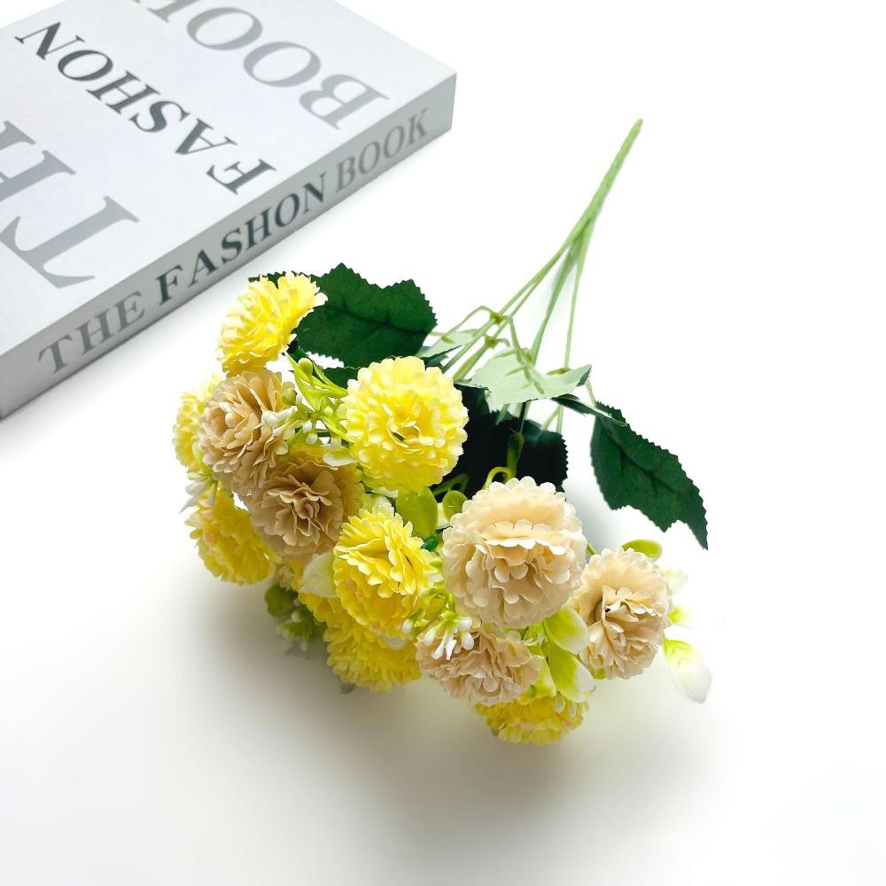 Silk Cloth Artificial Carnation Bouquet 15 Heads Mother's Day Gifts Simulated Carnation Photography Props Wedding Fake Flower