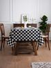 Retro Luxury Plaid Tablecloth Dustproof Non-Slip for Living Room Kitchen Dining Table Decor Checkered Design