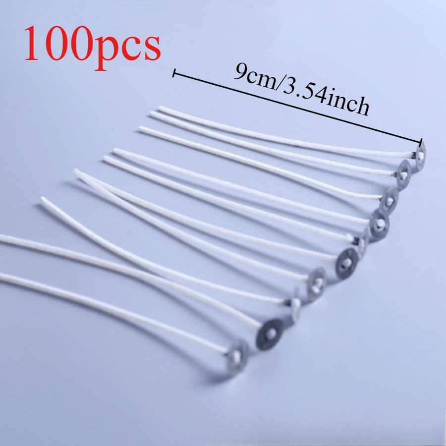 100 PCS/500 PCS 6.5-16cm Candle Wicks Smokeless Wax Pure Cotton Core For DIY Candle Making Pre-Waxed Wicks Party Supplies