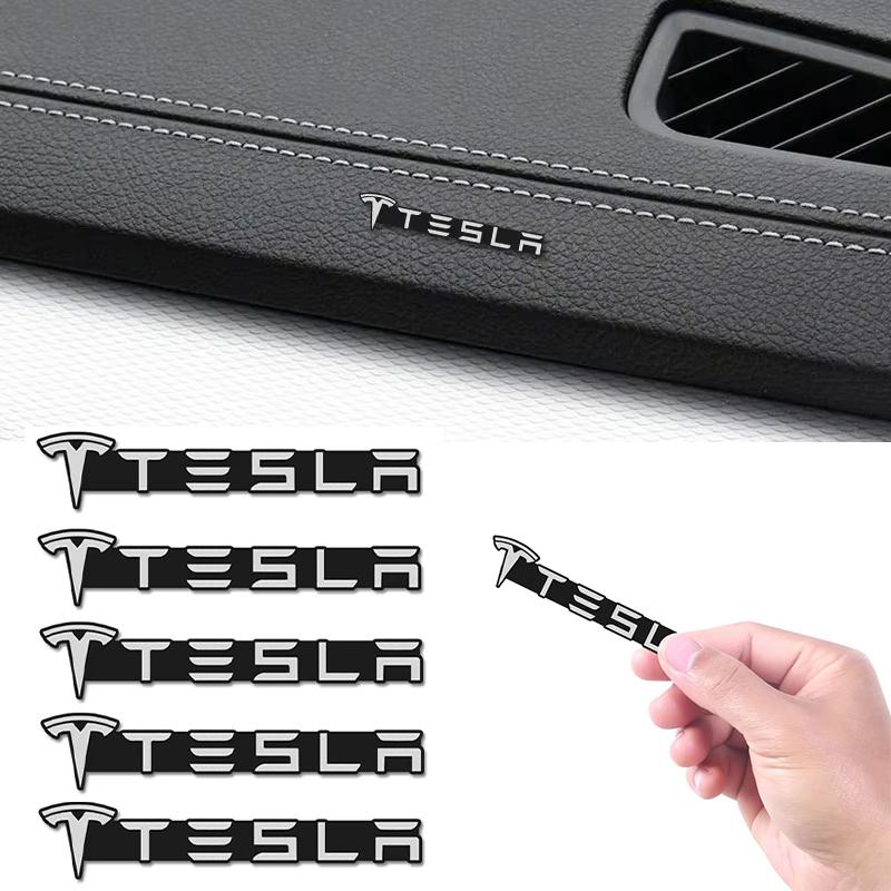 For Aluminum Car Audio Emblem Sticker Speaker Decoration For Tesla SpaceX Model 3 Highland 2023 S X Y P75D P85D P90D P100D