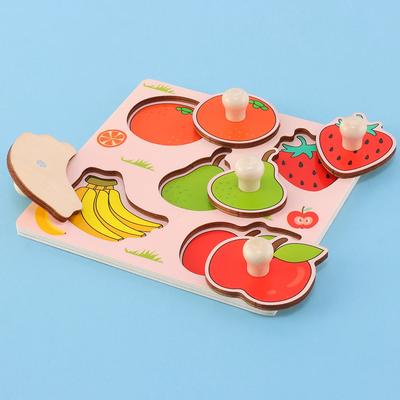 Giocattolo Puzzle a Mano per Bambini Tavola Raschiabile Baby Montessori Educazione Precoce Frutta Cognitivo Regali per Feste