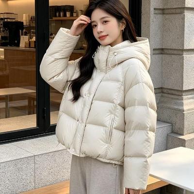 Puff Down Jacket Women's Winter New Short Duck Down Pinghu High Charging Capacity Large Size
