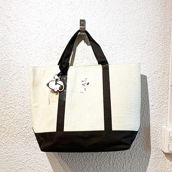 Snoopy Grocery Tote Bag White CHICKS UNDERTHE SHED SNOOPY Large Capacity Travel Bag