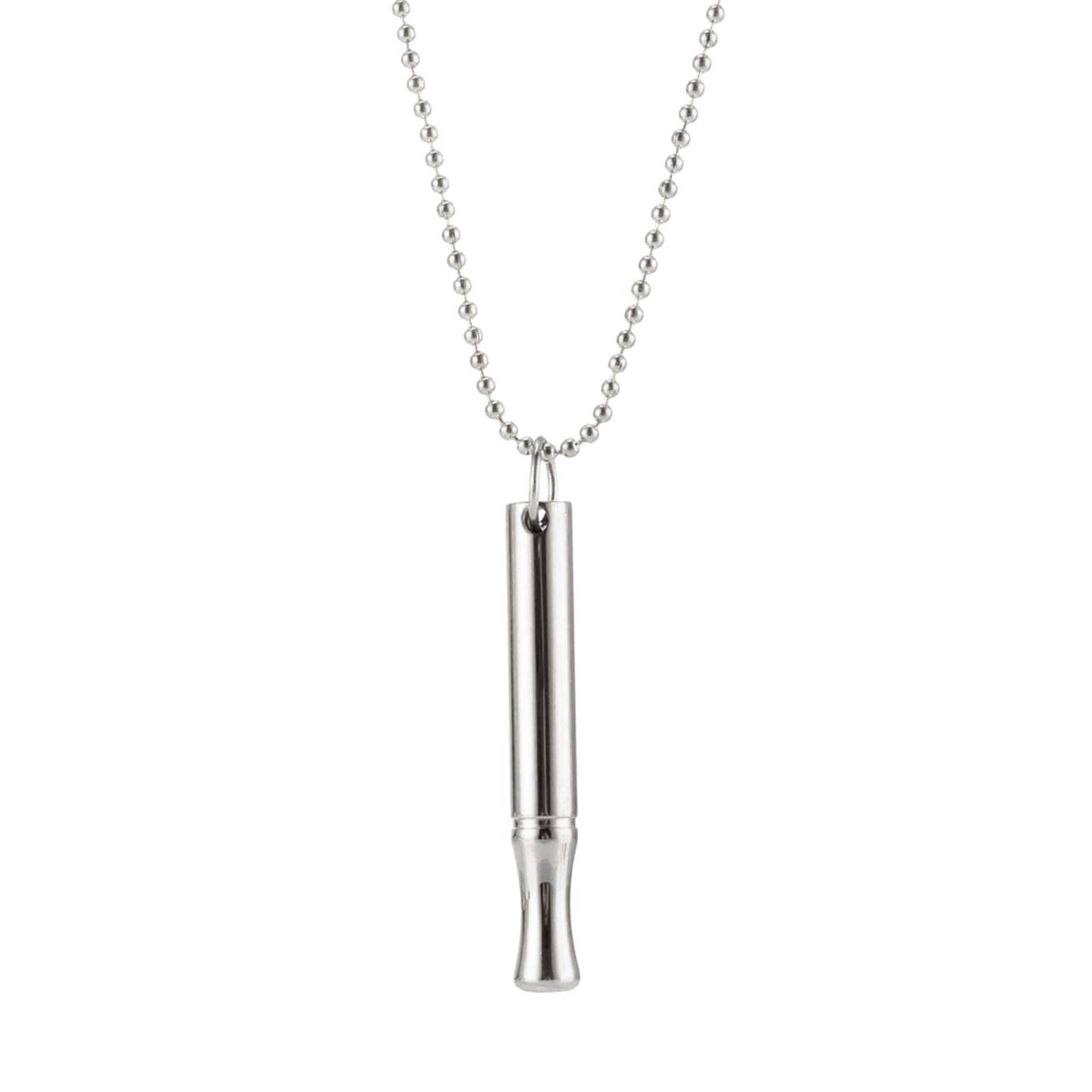 

Stylish Meditation Necklace Breathing Exercise Tool Stress Relief Jewelry Whistle Pendant Necklace Perfect for Woman Man 1