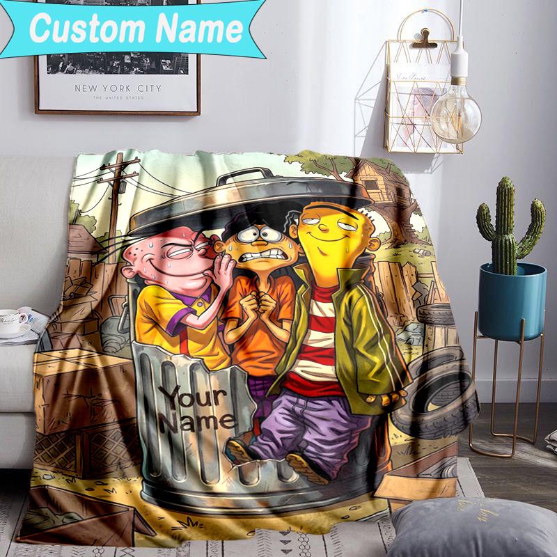 Custom Name Blanket Edd Eddy Adventure Blanket Bedding Blanket for Travel, Camping, Living Rooms, Offices, Sofas, Fan Christmas gift