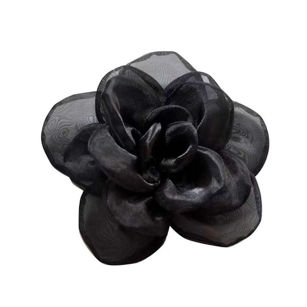 

Нашивка на одежду своими руками, нашивка на грудь, аппликация на одежду из органзы, большая нашивка с цветком, шитье чёрный