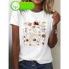 T-shirt Bohème Imprimé Floral pour Femme Design Vibrant Manches Courtes Léger Respirant Printemps Été Automne Haut Décontracté