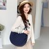 Korean Style Polka Dot Nylon Crossbody Bag Adjustable Canvas Dumpling Bag  Daily