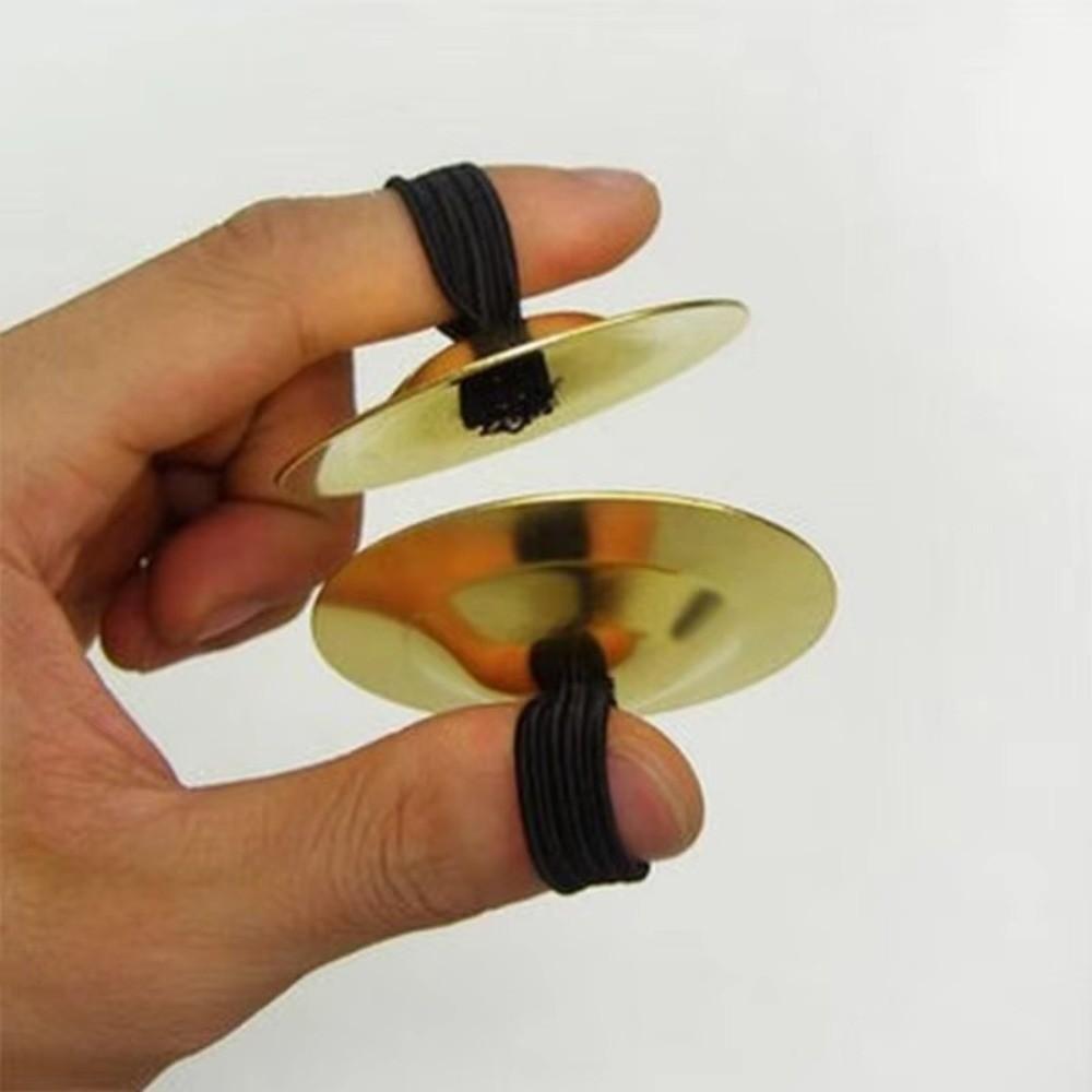2Pcs Portable Finger Cymbal Mini Finger Dial Pads Practical Percussion Instrument  Musical Equipment