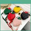 Adorable Strawberry Design Kids Crossbody Bag For Girls Cute Kindergarten Pu Material