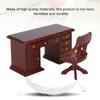 1:12 Mini Furniture Model Wooden Desk Chair Children"s Study Decoration Doll House AccessoriesDesk