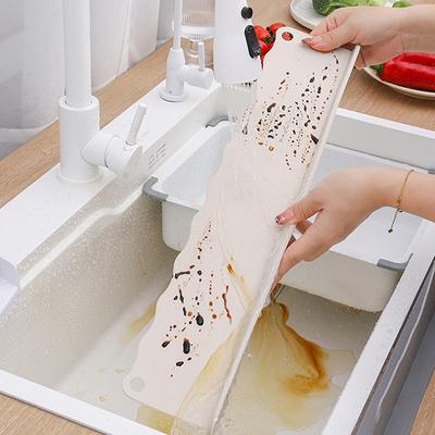 Garde-éclaboussures Baffle pour évier de cuisine en silicone avec ventouse Piscine Pour protéger les vêtements des éclaboussures Lavage de la vaisselle Baffle à eau