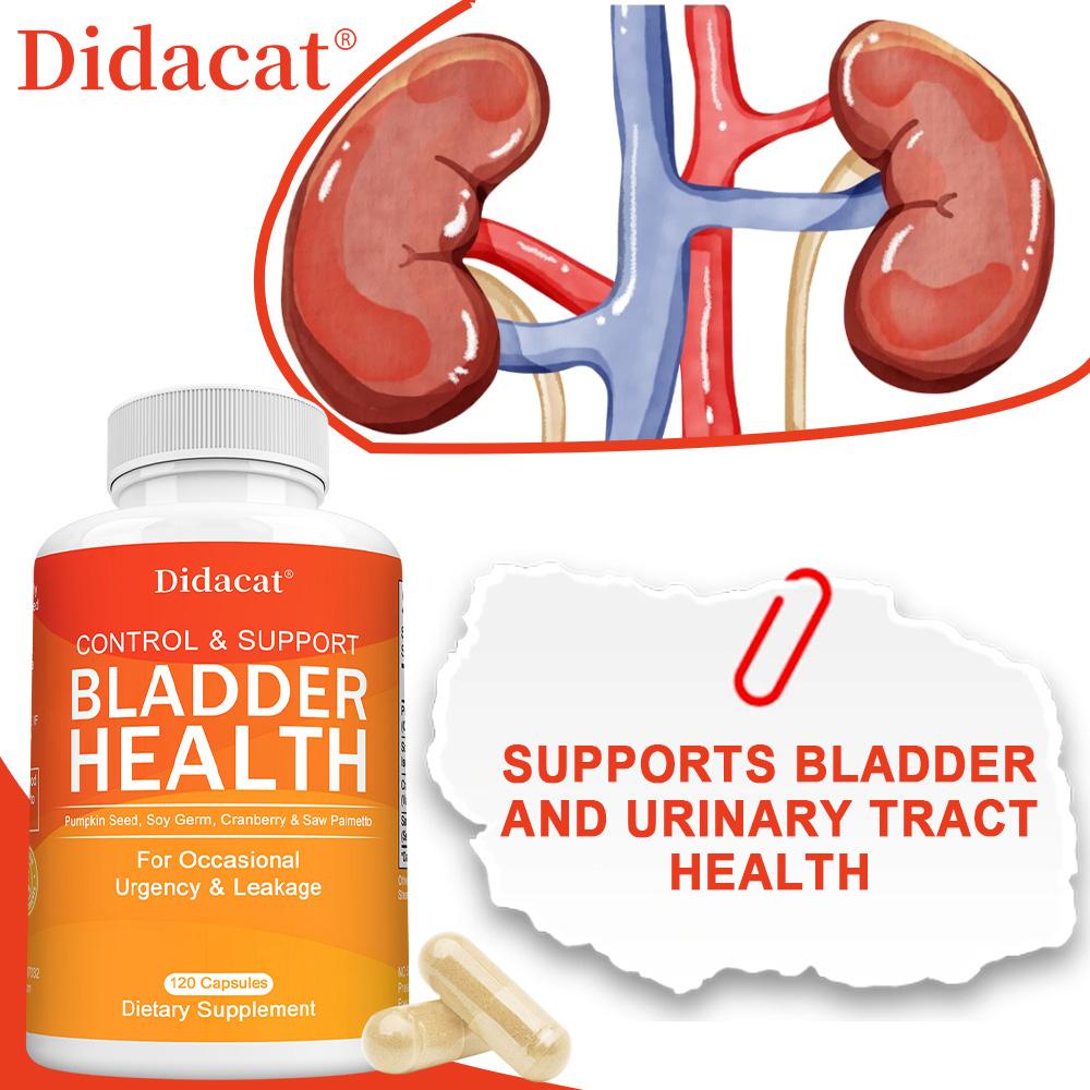 Bladder Support Dietary Supplement, Pumpkin Seed Cranberry Saw Palmetto Soy Germ Extract, 120 Capsules 60‑Day Supply