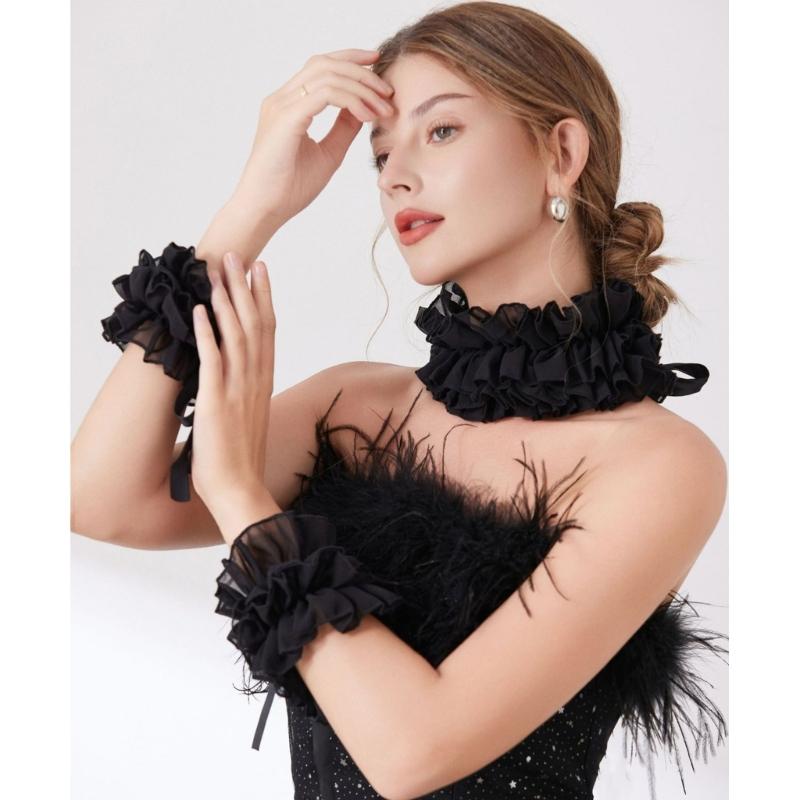 Elegant Arm Cuffs Comfortable Elastic Bowknot Wrist Cuffs Sleeves For Outfit Enhancer Women Armwear Decorative Accessory