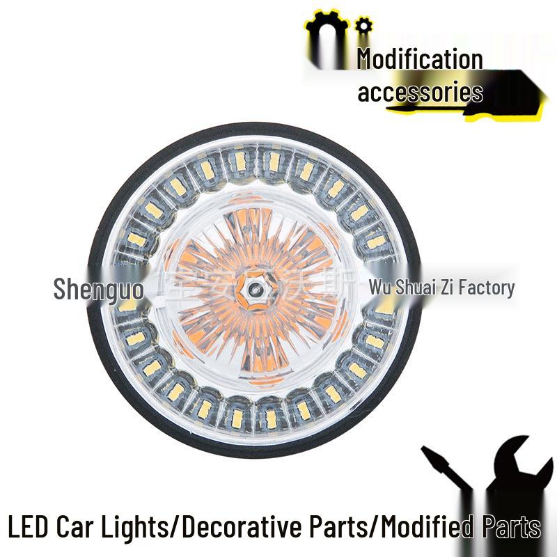 Harley Motorcycle 1157 LED Front/Rear Turn Signals & Brake Lights - White/Yellow