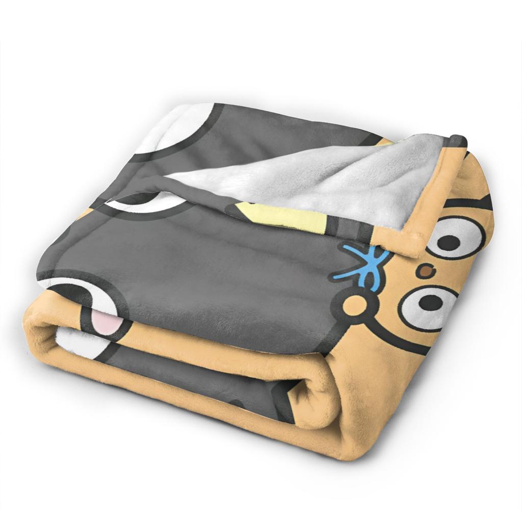 Cute Chococats Warm Soft Blanket Black Cat Students Plush Throw Blanket Street Trend Bedroom Flannel Bedspread Sofa Bed Cover