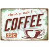 Morning Coffee Tin Sign, Cafe Kitchen Terrace Metal Decor 20x30cm