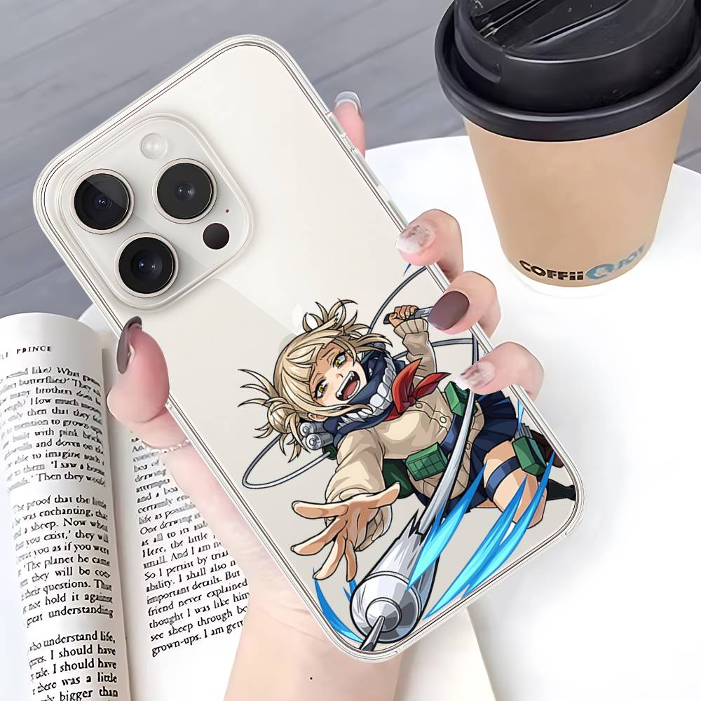 H-Himiko T-Toga Phone Case For IPhone 17 16 15 12 11 Pro Max 14 Plus 13 Mini Clear Cover Soft Funda