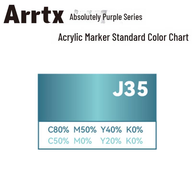 

Акриловый маркер Arrtx Artesian - Мягкий наконечник, Водостойкий, 30 оттенков фиолетового для DIY и граффити.