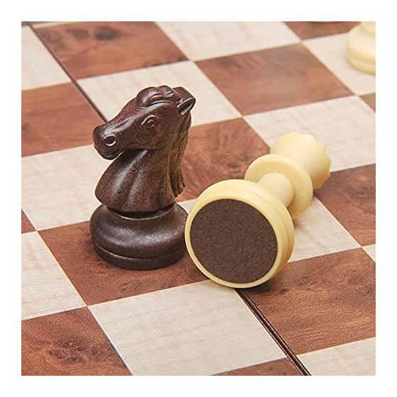 2 in 1 Chess/Checkers Set Magnetic Game Set Folding Board Convenient to Carry (Chess + Checkers Set)