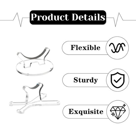 1 Set Acrylic Baseball Bat Stand Heavy Duty Space-Saving Transparent Softball Bat Holder Organizer Desk Storage Display Rack