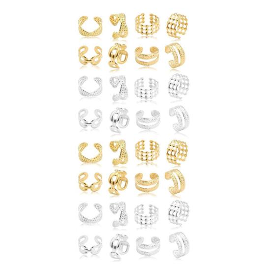 32/40/60Pcs Dreadlock Hair Accessories, Hollow Carved Hair Rings, Open Design Easy to Wear Hair Cuffs for Festivals Parties