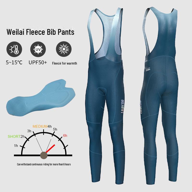 Lampada Men's Fleece-Lined Cycling Trousers for Autumn/Winter
