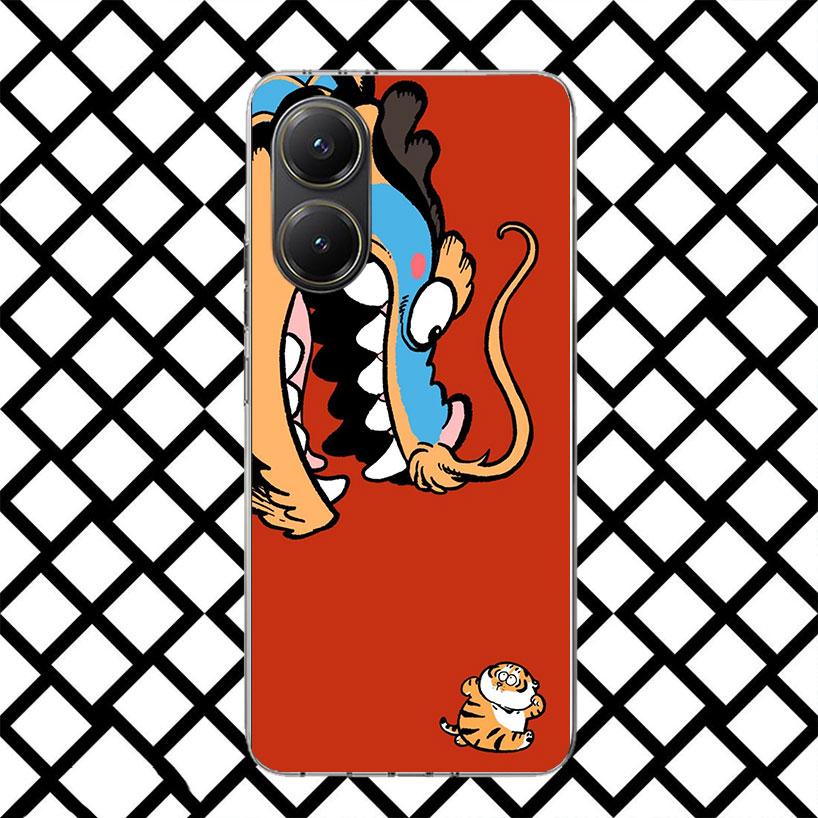 Cartoon Fat Tiger Phone Case for Xiaomi Poco F7 Ultra X7 X6 X5 Pro X4 Gt M8 M7 Redmi 15 15C 13 13C 12 12C Soft Cover Fundas Poco