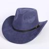 Popular European and American classic suede western cowboy hat men's and women's fashion LO style peach heart cowboy hat