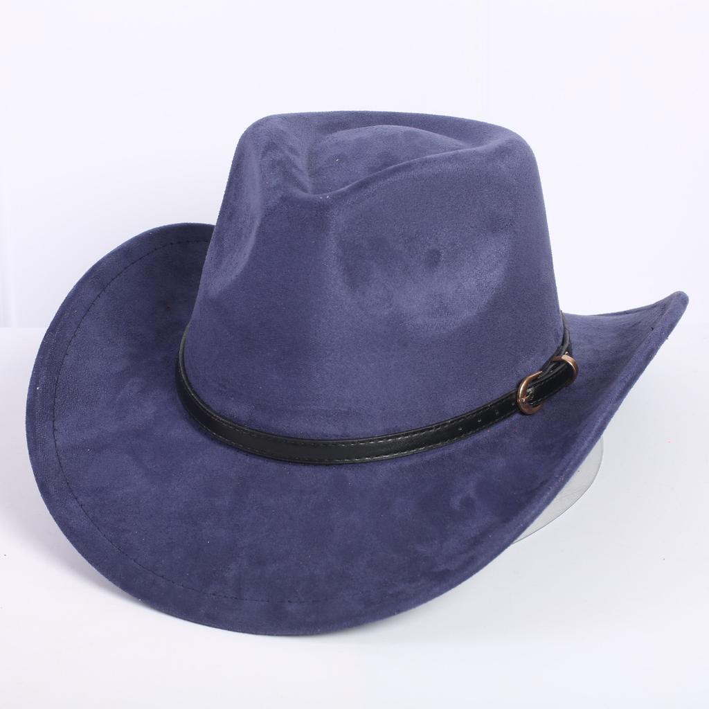 Popular European and American classic suede western cowboy hat men's and women's fashion LO style peach heart cowboy hat