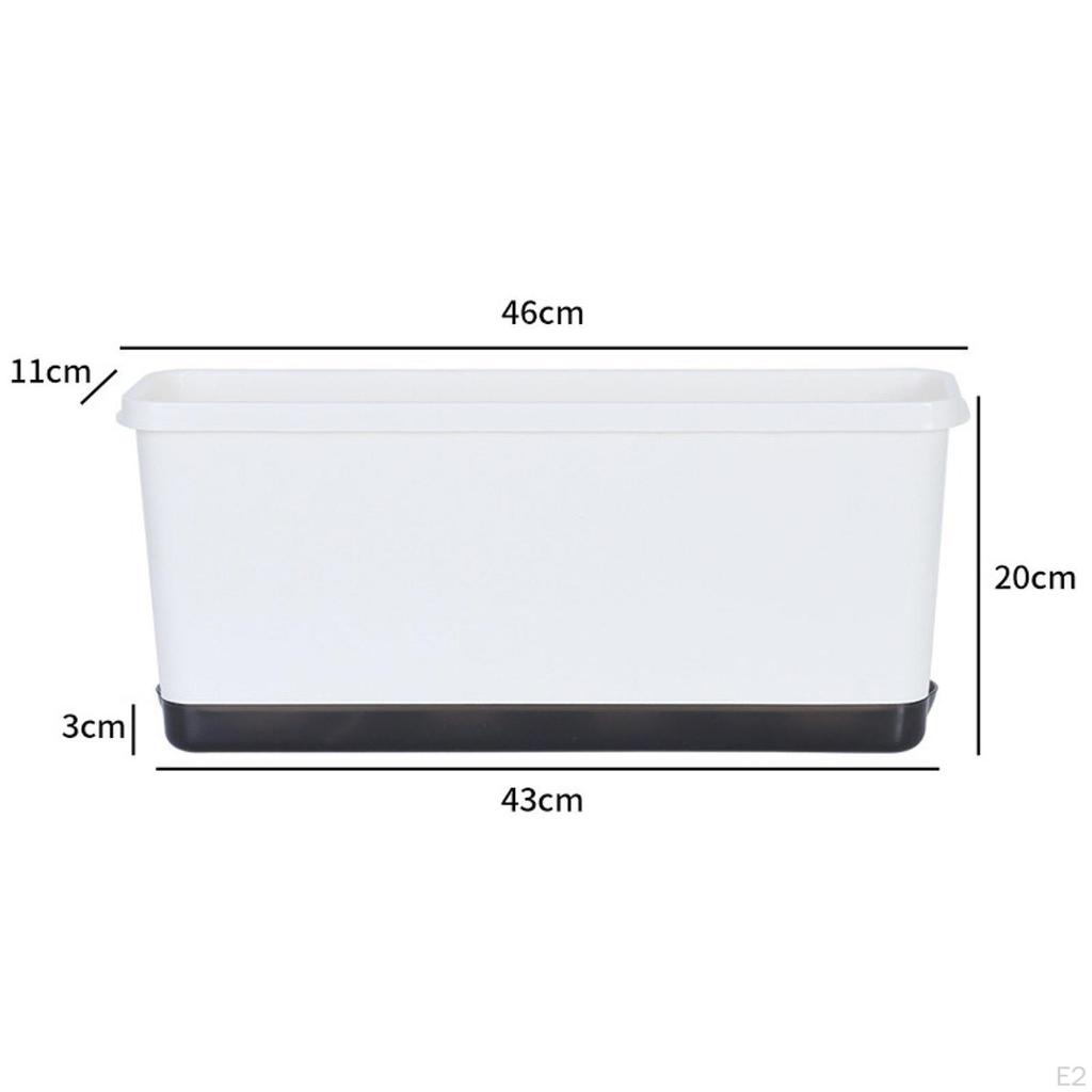 2 Pieces Flower Pot Set with Self Watering Feature and Drainage for Indoor Outdoor