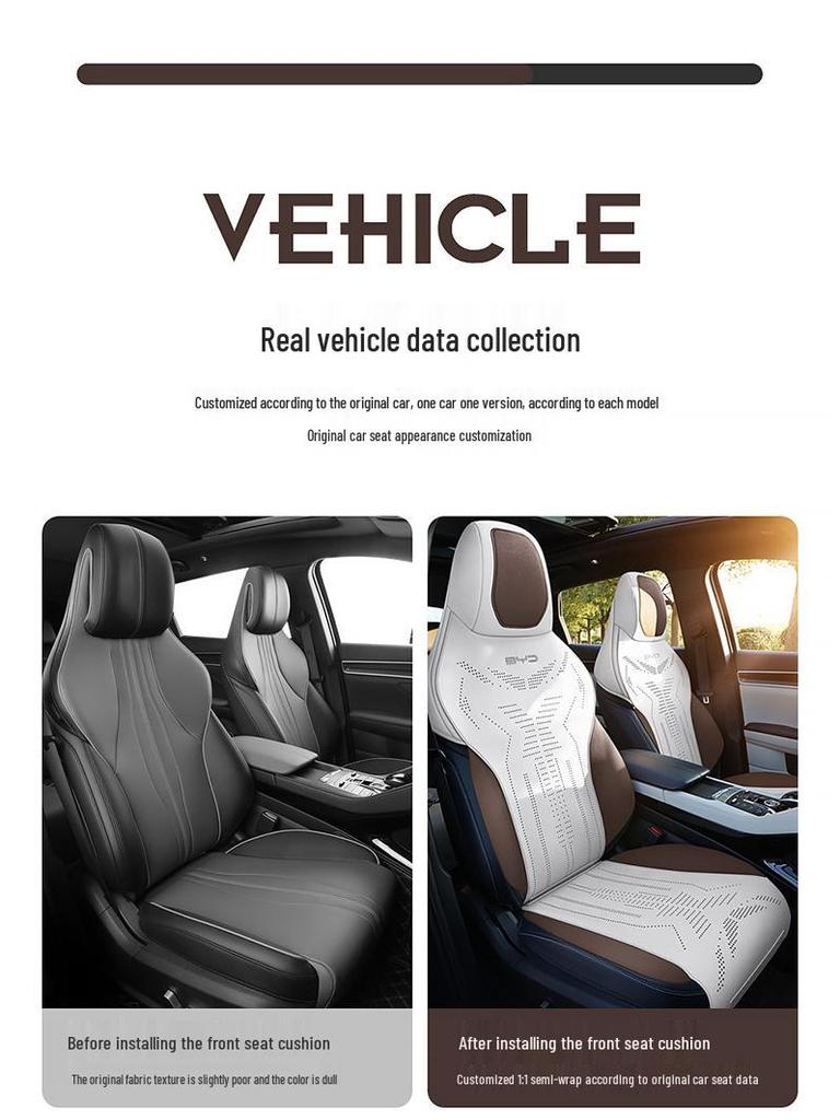 BYD Song Plus Suede Seat Cushion & Cover Set with Lumbar Support