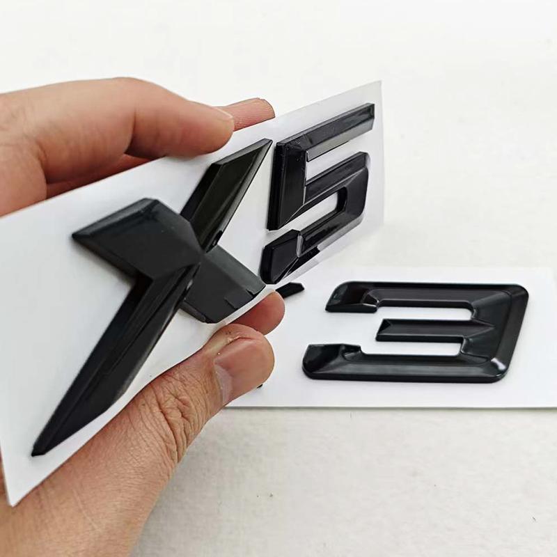 NEW 3D ABS Car Styling Logo X3 X5 Rear Trunk Badge Sticker Emblem Decals For BMW X3 X5 Auto Tail Accessories Ue2