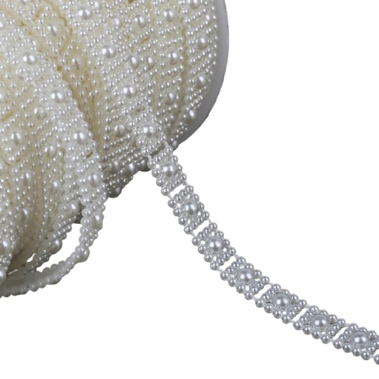 Imitation Pearls Beads Chain for Wedding Party Decoration Artificial Pearls Resin Beads for Art Craft and Jewelry Making