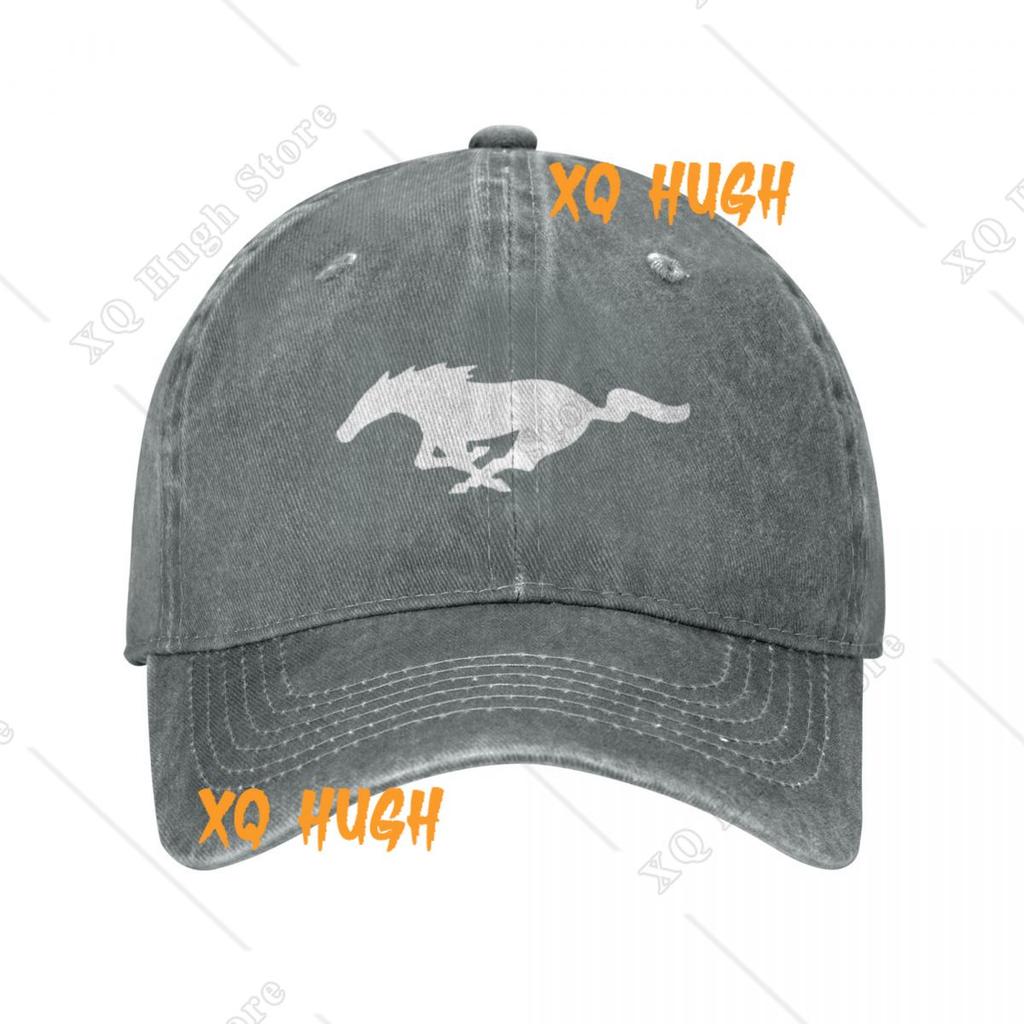 Mustang Pferdedruck Retro Cowboy Gewaschene Baseballkappen Herren Denim Street Tide Hut Hip Hop Schirmmütze