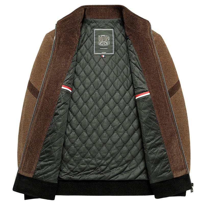 Chenel Jacket Autumn and Winter Cotton Thickened Men's Fashion Jacket Middle-aged Jacket