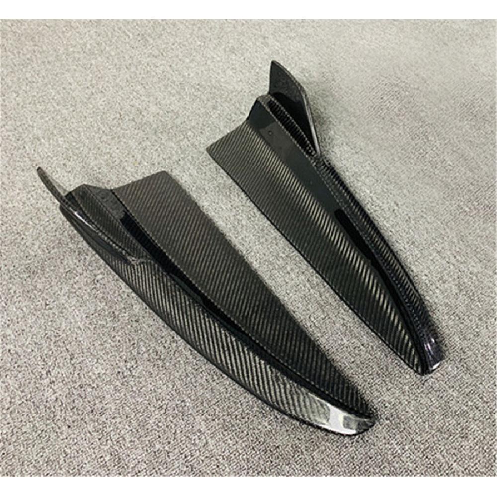 2PCS Carbon Fiber Rear Bumper Side Separator For Mercedes-Benz W205 4D 2015-20