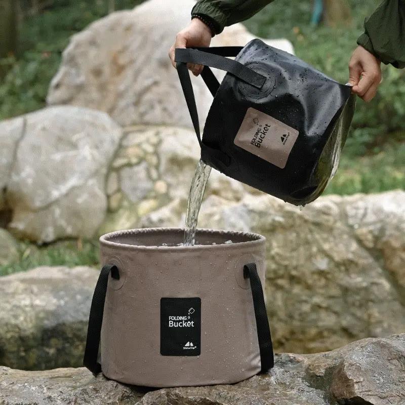 

Outdoor Camping Folding Bucket Thickened High Temperature Resistant Large Capacity Bucket Multi-Purpose Portable Storage Folding Bucket