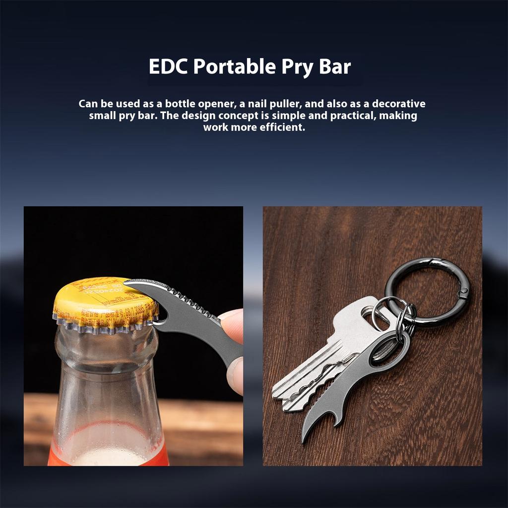 Kompaktes Brecheisen aus Titanlegierung Flaschenöffner Mehrzweck-EDC-Werkzeug für Outdoor-Enthusiasten und den täglichen Gebrauch