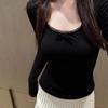 Lace U-neck Thermal Fleece Slimming Top for Women - Warm Brushed Base Layer for Autumn/Winter