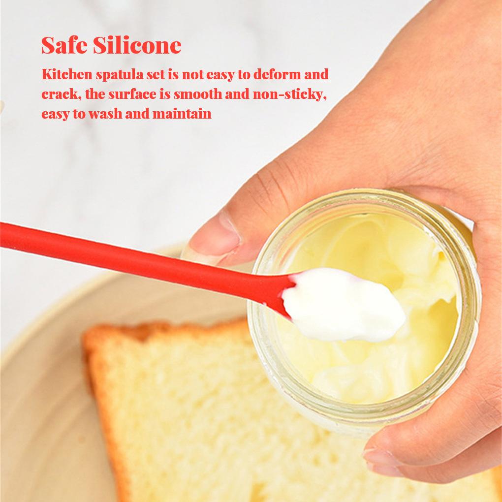 9 Pieces Kitchen Spatulas Set Cake Scrapers Brush Silicone Cake Scrapers Brush Household Cooking Baking Utensils Tools