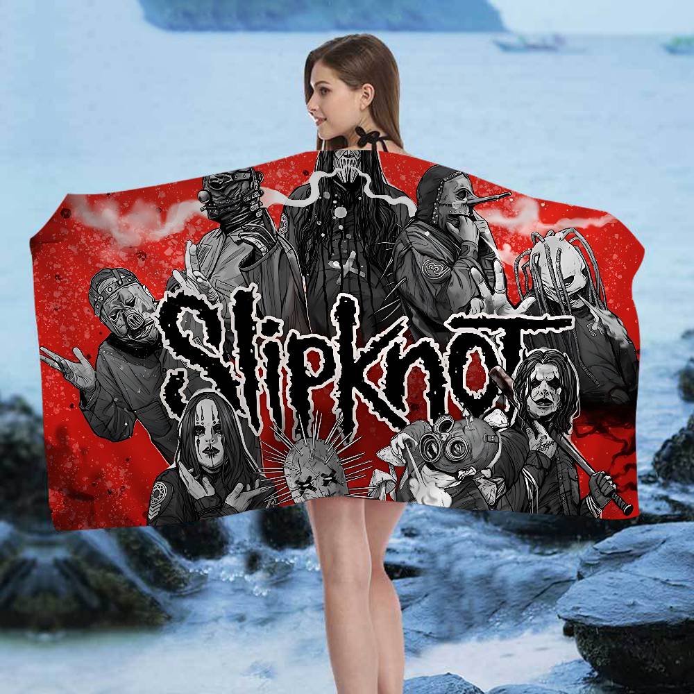 Band S-slipknot Music Microfiber Printed Beach Towel Mountain Climbing Yoga Beach Swimming Running Absorbent Soft Towel