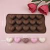 Pabei Valentine's Day 15-Cavity Heart Silicone Chocolate Mold