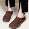 Simple Women's Warm Foot Cover Shoes, Low Heel, Cotton Shoes, Anti-slip Shoes