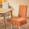 Jacquard Dining Chair Cover Waterproof Elastic Stretch Chair Cushion Cover Solid Color Parson Chair Slipcovers Home Dining
